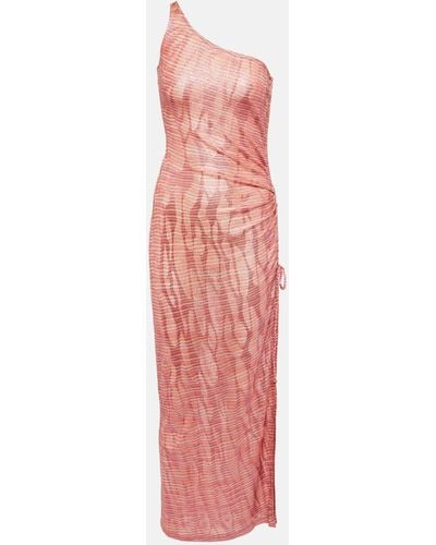 Missoni Jacquard One-shoulder Maxi Dress - Pink