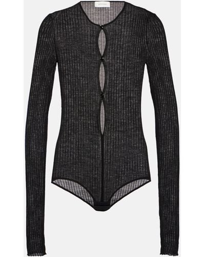 Sportmax Rib-knit Bodysuit - Black