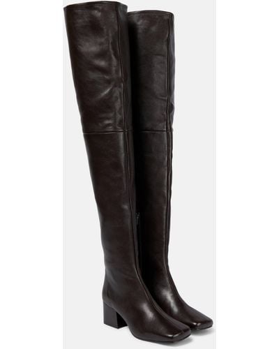 Lemaire Over-the-knee Leather Boots - Black