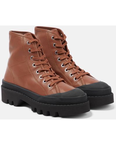 Proenza Schouler City Lace-up Ankle Boots - Brown
