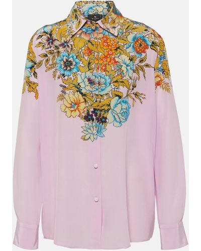 Etro Floral Silk Shirt - Pink