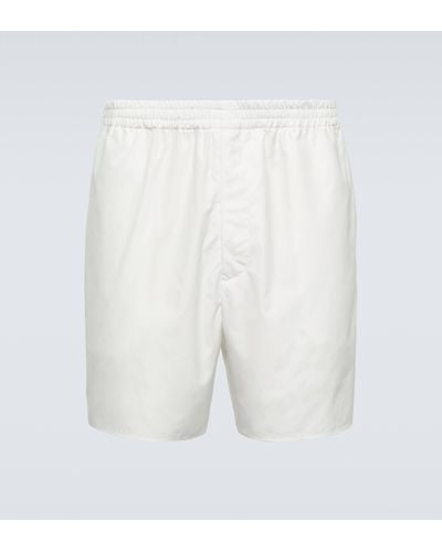 AURALEE Cotton Oxford Shorts - White