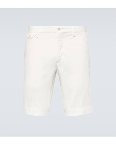Incotex Cotton-blend Slim Shorts - White