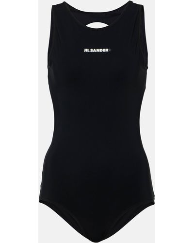 Jil Sander Logo Swimsuit - Black