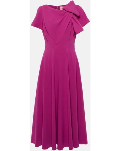 ROKSANDA Bow-detail Midi Dress - Purple