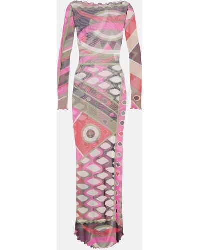 Emilio Pucci Vivara-printed Maxi Dress - Pink