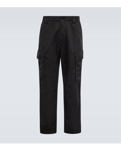 C.P. Company Cotton And Linen Cargo Pants - Black