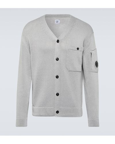 C.P. Company Compact-knit Cotton Cardigan - Grey