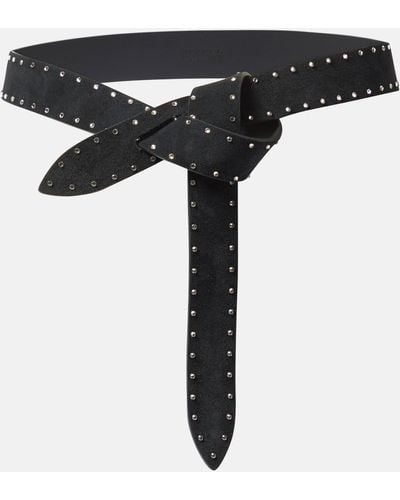 Isabel Marant Lecce Studded Leather Belt - Black