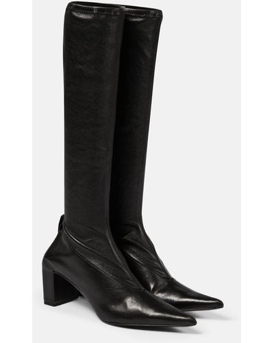 Jil Sander Knee-high Leather Boots - Black