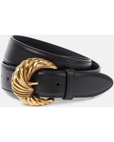 Etro Paisley Leather Belt - Black