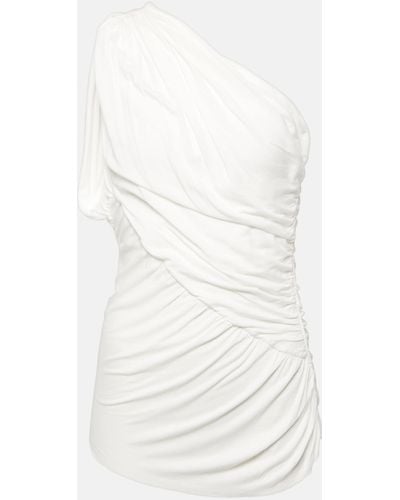 Rick Owens Lilies Amira Draped Jersey Top - White