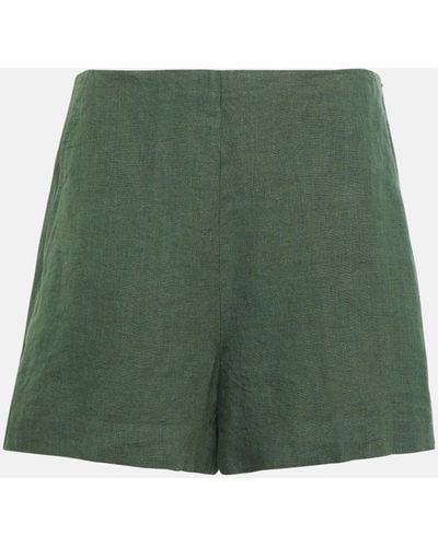 Polo Ralph Lauren Linen High-rise Shorts - Green