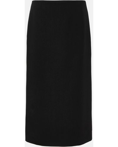The Row Kassie Wool Skirt - Black