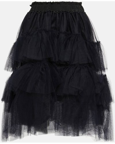 Simone Rocha Tulle Miniskirt - Black