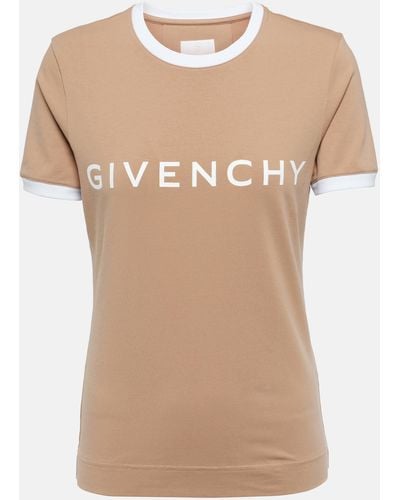 Givenchy Logo Cotton Jersey T-shirt - Natural