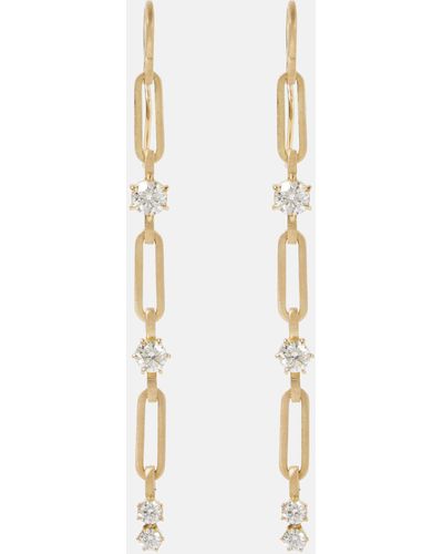 Jade Trau Pia Small 18kt Drop Earrings With Diamonds - Metallic