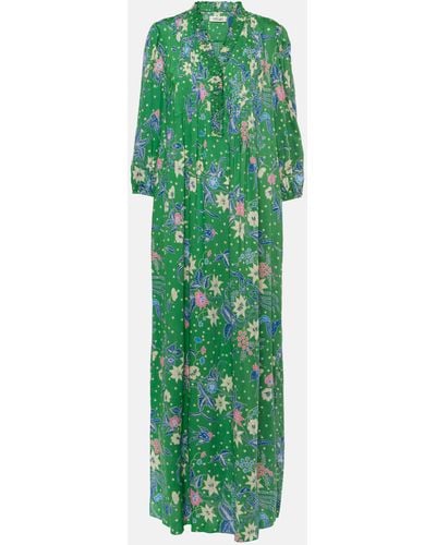 Diane von Furstenberg Layla Printed Jersey Maxi Dress - Green