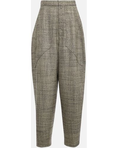 Stella McCartney High-rise Tapered Wool Pants - Grey
