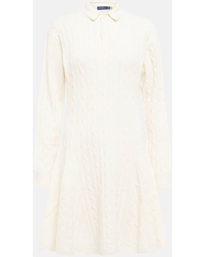 Polo Ralph Lauren Cabled Cashmere-blend Dress - Natural