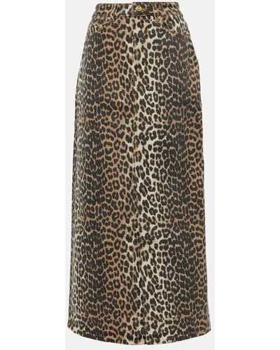 Leopard Print Maxi Skirts