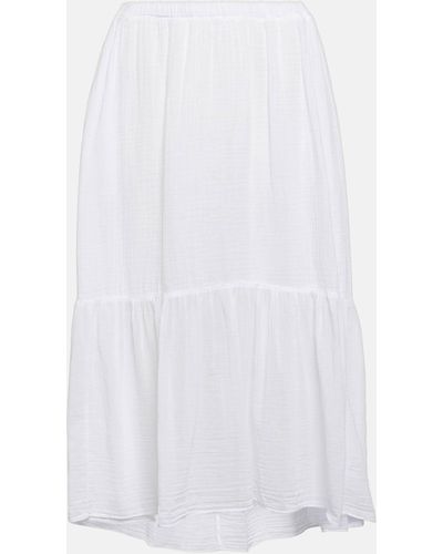 Velvet Mckenna Cotton Midi Skirt - White