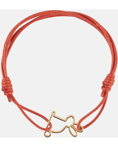 Aliita Conejito 9kt Gold Cord Bracelet - Red