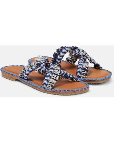 Zimmermann Braided Strap Sandals - Blue