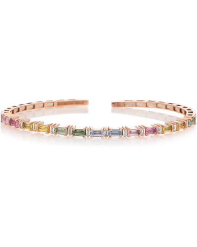 Suzanne Kalan Rainbow Fireworks 18kt Rose Gold Bracelet With Gemstones - Natural