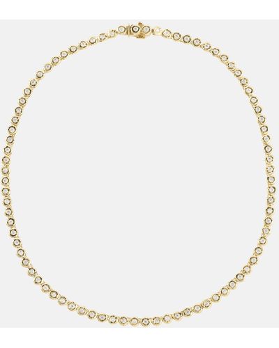 Octavia Elizabeth Blossom 18kt Gold Necklace With Diamonds - Metallic