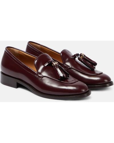 Max Mara Tasselled Leather Loafers - Brown