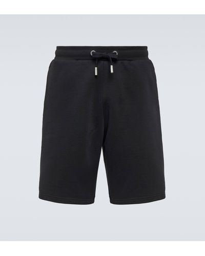 Ami Paris Ami De Cour Cotton Fleece Bermuda Shorts - Black