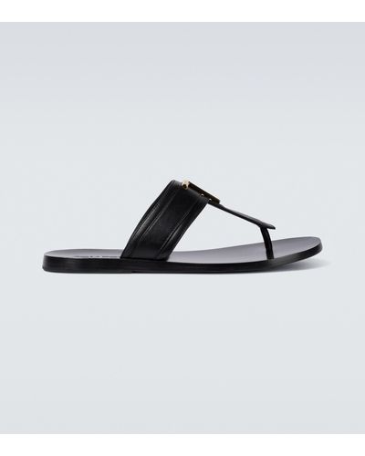Tom Ford Leather Thong Sandals - Brown