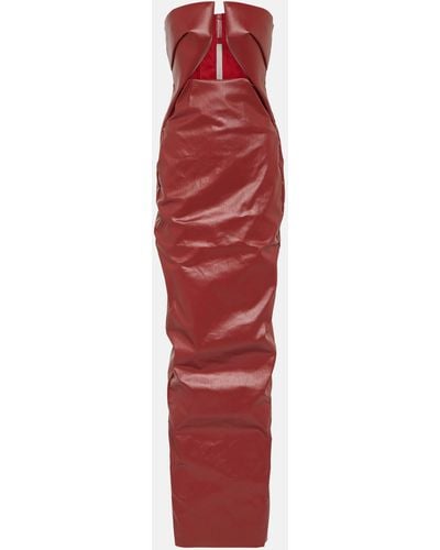 Rick Owens Embroidered Denim Long Dress