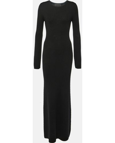 Nili Lotan Ezequiel Wool Maxi Dress - Black