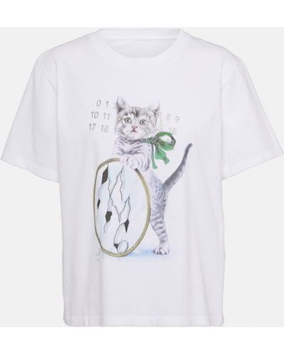 MM6 by Maison Martin Margiela T-shirt With Print - White