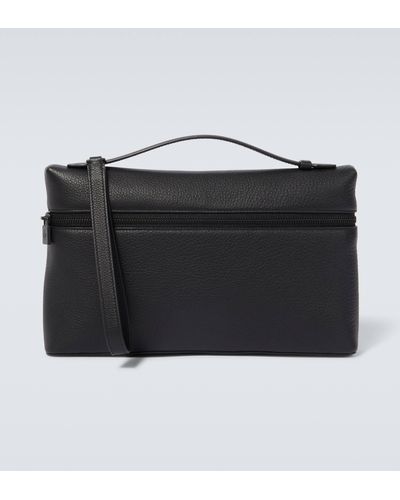 Loro Piana Extra Leather Pouch - Black