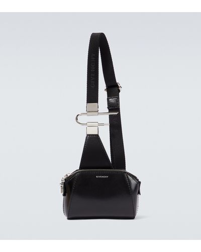 Givenchy Messenger Bag Mini Antigona aus Leder - Schwarz