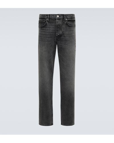 FRAME Mid-rise Straight Jeans - Grey