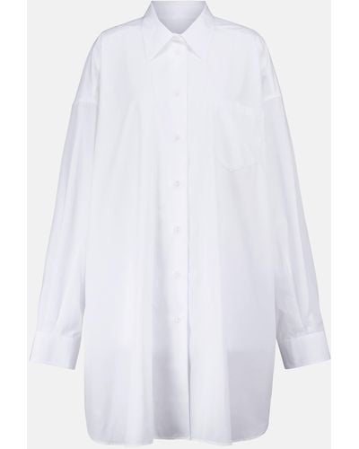 Maison Margiela Oversized Cotton Shirt Dress - White