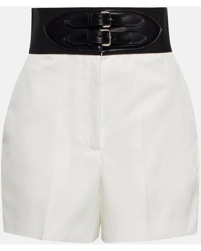 Alaïa Belted High-rise Shorts - White