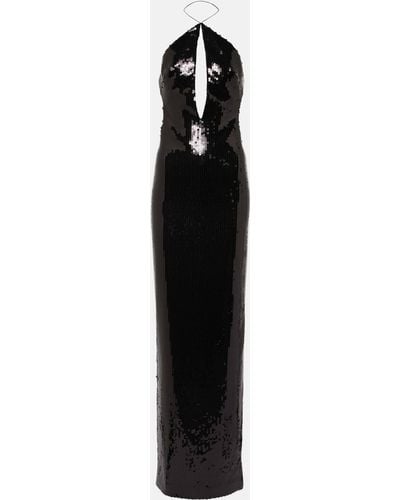 Monot Elsa Cutout Sequined Gown - Black