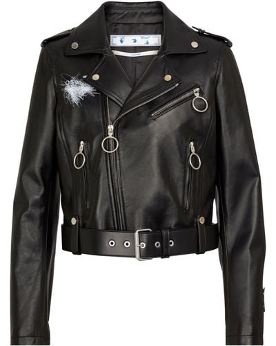 Off-White c/o Virgil Abloh Arrows Leather Jacket - Black