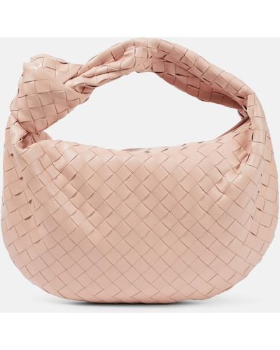 Bottega Veneta Teen Jodie Leather Tote Bag - Pink