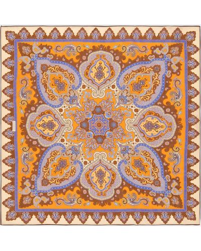 Zimmermann Paisley Cotton And Silk Scarf - Orange