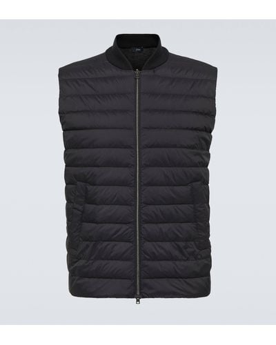 Herno Wool And Silk Down Vest - Black