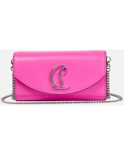 Christian Louboutin Leather Wallet On Chain - Pink
