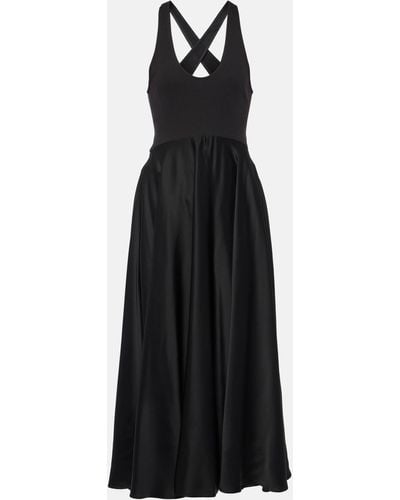 Alaïa Cotton-blend Midi Dress - Black