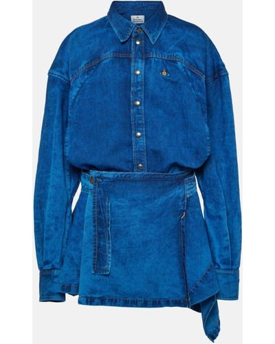 Vivienne Westwood Meghan Denim Shirt Dress - Blue