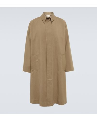 The Row Cotton And Silk Coat - Natural
